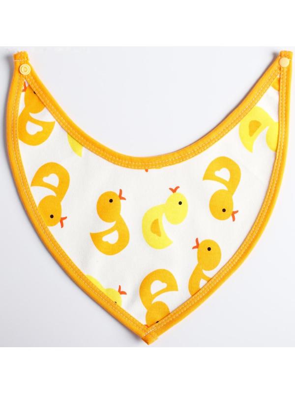 Нагрудник-бандана/слюнявчик для кормления непромокаемый на кнопке, для девочки, МИКС