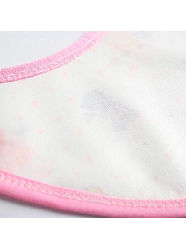 Нагрудник-бандана/слюнявчик для кормления непромокаемый на кнопке, для девочки, МИКС