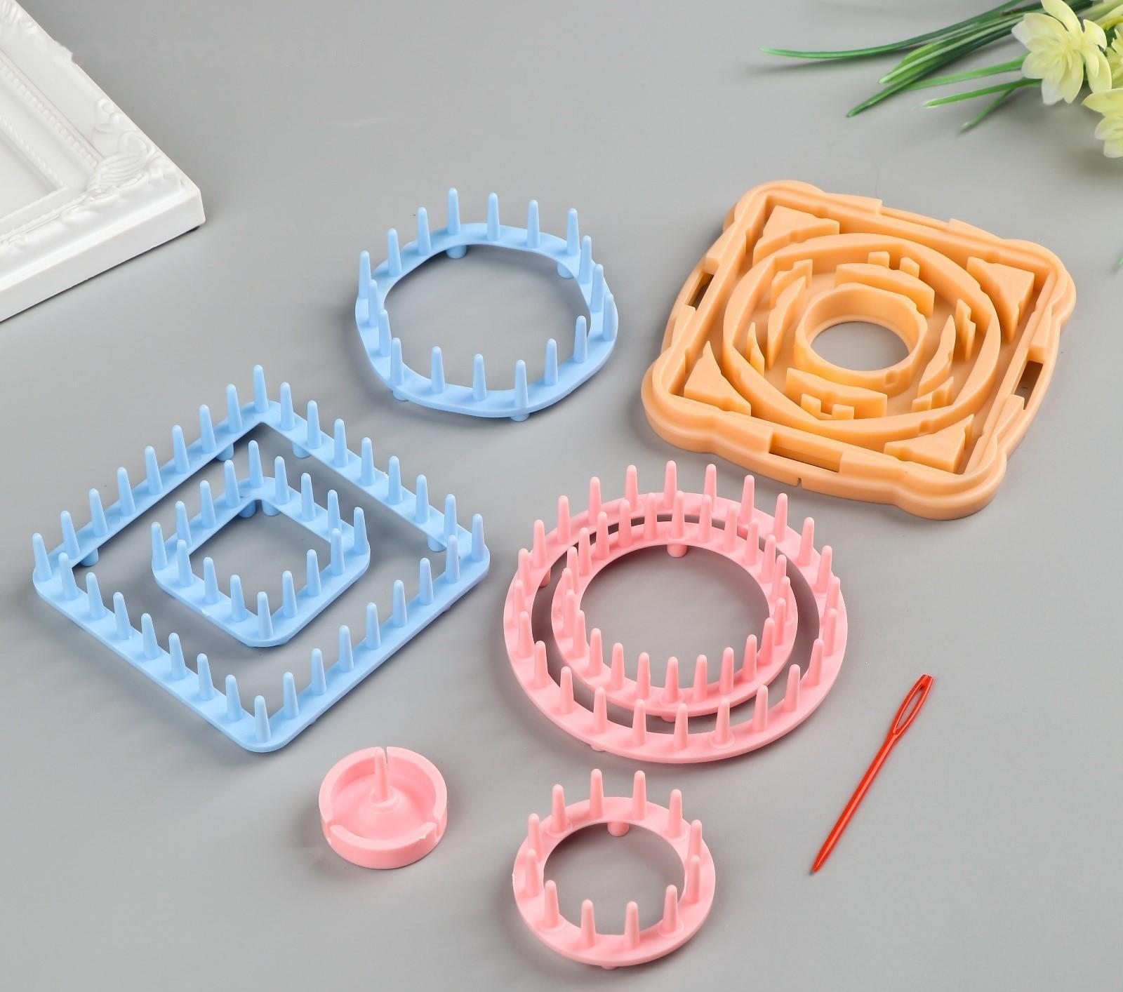 Набор для создания цветов диаметром 4,5-9 см (6 рамок+игла)