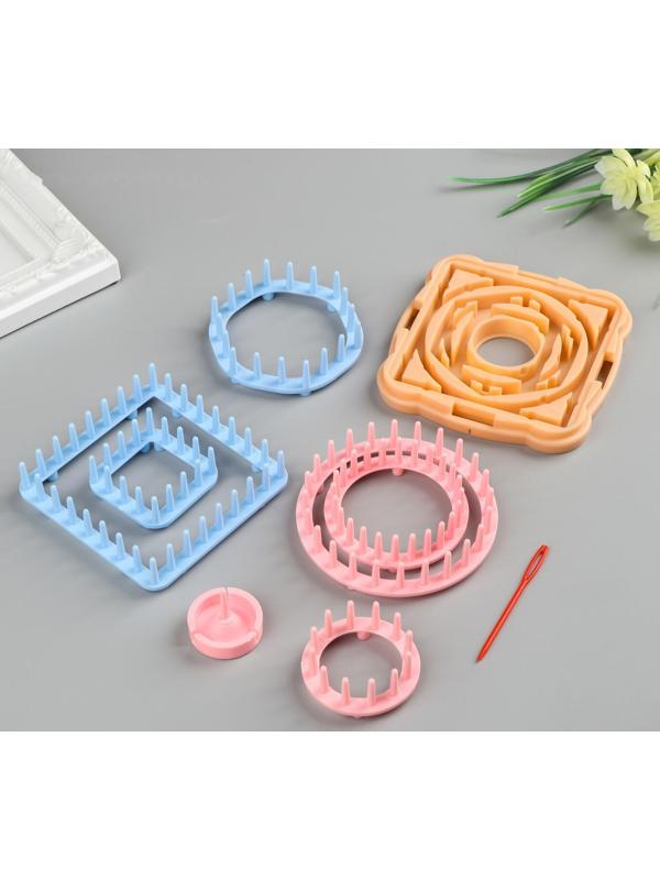 Набор для создания цветов диаметром 4,5-9 см (6 рамок+игла)