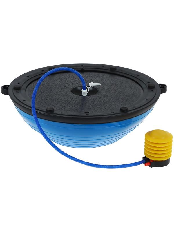 Полусфера BOSU гимнастическая 55 х 25 см, с насосом, цвет синий