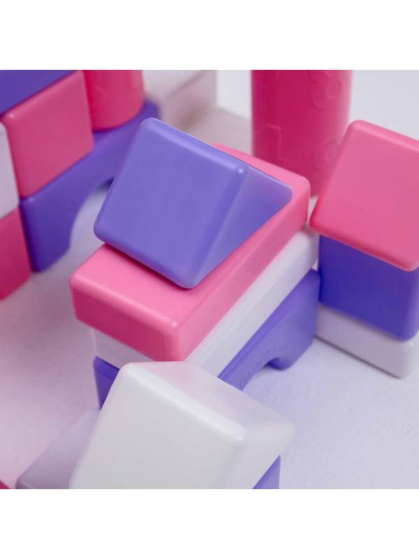 Строительный набор, 21 элемент, 60*60, цвет розовый