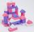 Строительный набор, 36 элементов, 60*60, цвет розовый