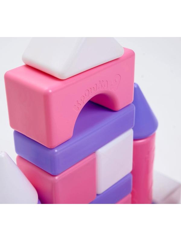 Строительный набор, 36 элементов, 60*60, цвет розовый