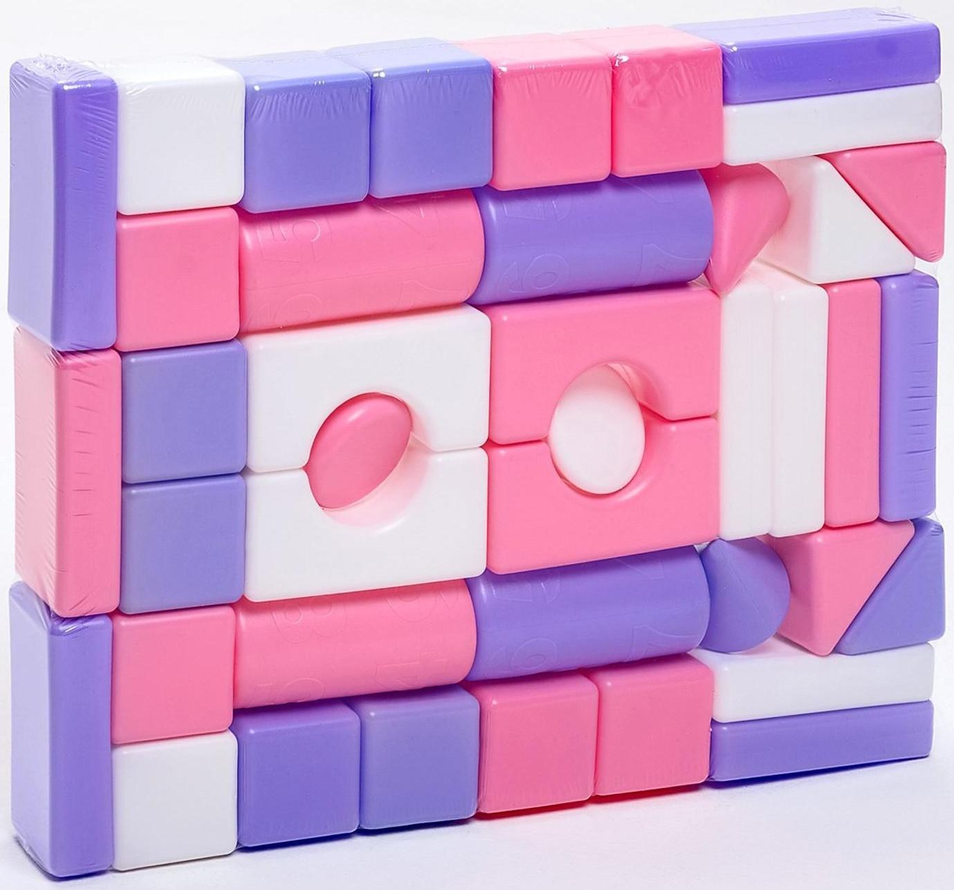 Строительный набор, 41 элемент, 60*60, цвет розовый