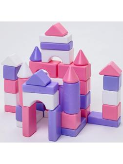 Строительный набор, 41 элемент, 60*60, цвет розовый