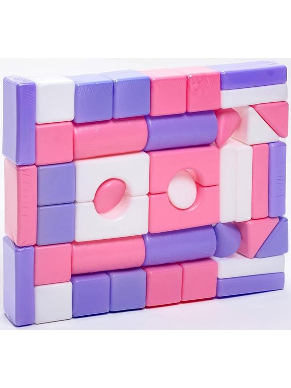 Строительный набор, 41 элемент, 60*60, цвет розовый