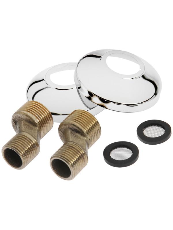 Cмеситель для ванны Accoona A7182M, двухвентильный, синий/хром