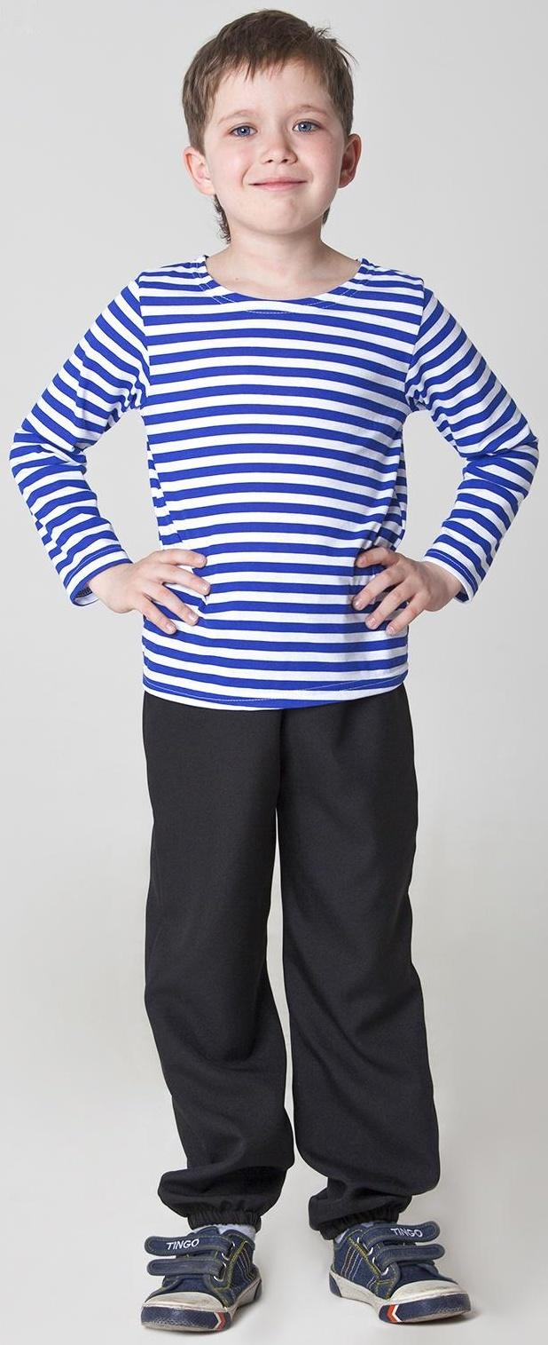 Карнавальная тельняшка-фуфайка военного, детская, р. 34, рост 128 см