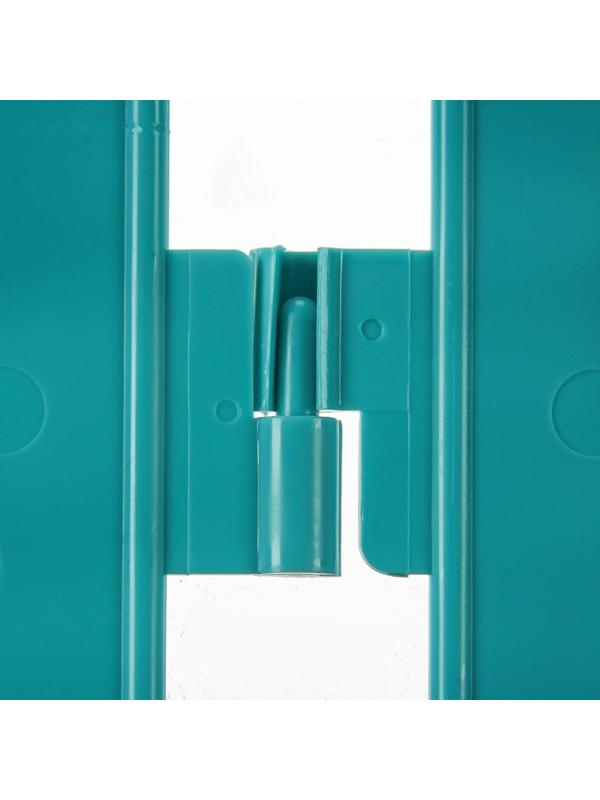Ограждение декоративное, 35 × 210 см, 5 секций, пластик, бирюзовое, RENESSANS, Greengo