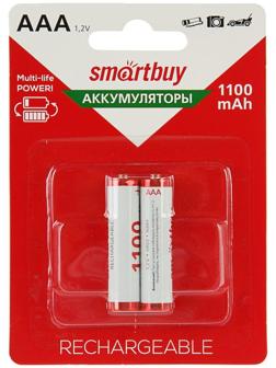 Аккумулятор Smartbuy, Ni-Mh, AAA, HR03-2BL, 1.2В, 1100 мАч, блистер, 2 шт.