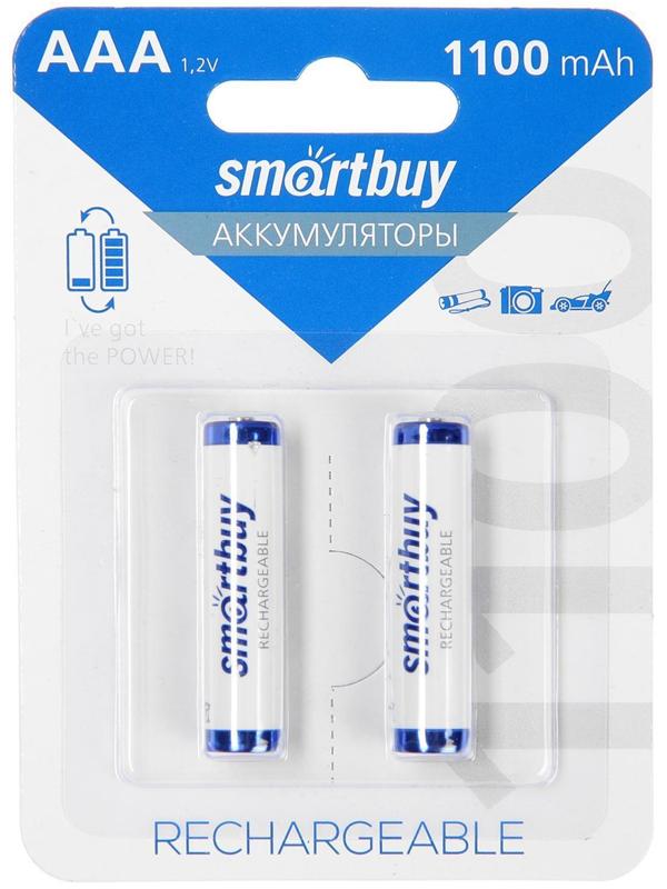 Аккумулятор Smartbuy, Ni-Mh, AAA, HR03-2BL, 1.2В, 1100 мАч, блистер, 2 шт.