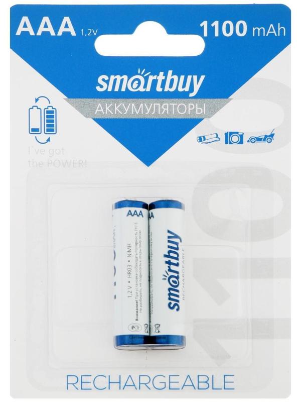 Аккумулятор Smartbuy, Ni-Mh, AAA, HR03-2BL, 1.2В, 1100 мАч, блистер, 2 шт.