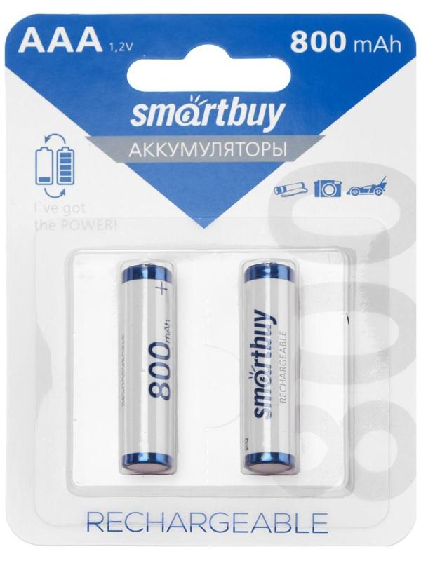 Аккумулятор Smartbuy, Ni-Mh, AAA, HR03-2BL, 1.2В, 800 мАч, блистер, 2 шт.