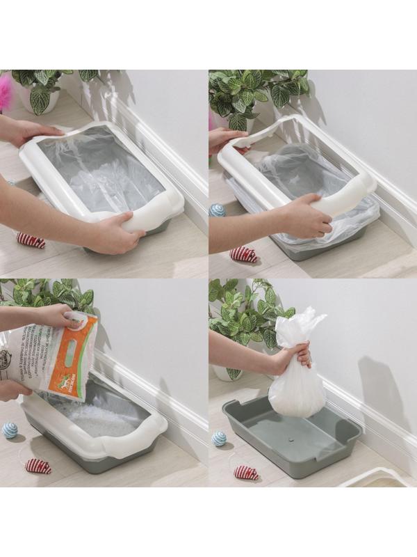 Пакеты для кошачьих лотков, 45×30×29,5 см, 15 мкм, ПНД, 10 шт