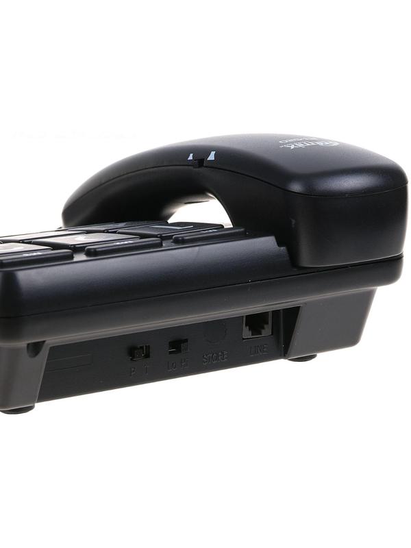 Проводной телефон Ritmix RT-520, световой индикатор, настольно-настенный, черный