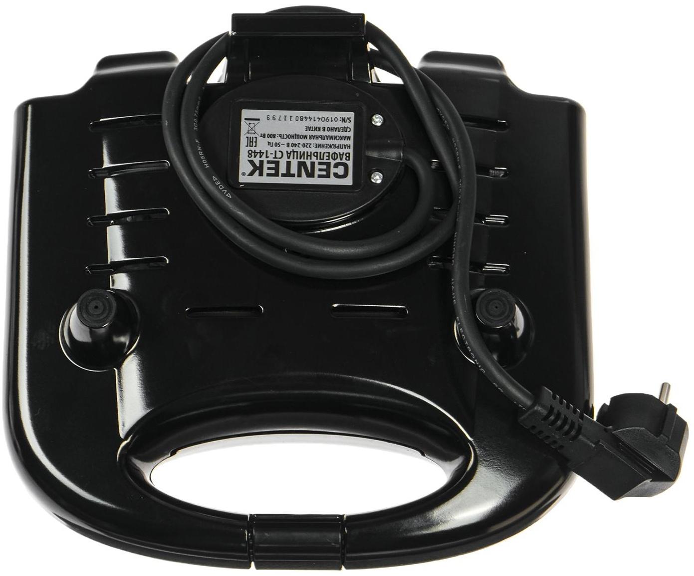 Электрогриль Centek CT-1448, 800 Вт, антипригарное покрытие, сэндвичница