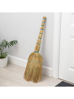 Веник трёхпрошивной «Сорго», 330 г, 90 см, цвет МИКС