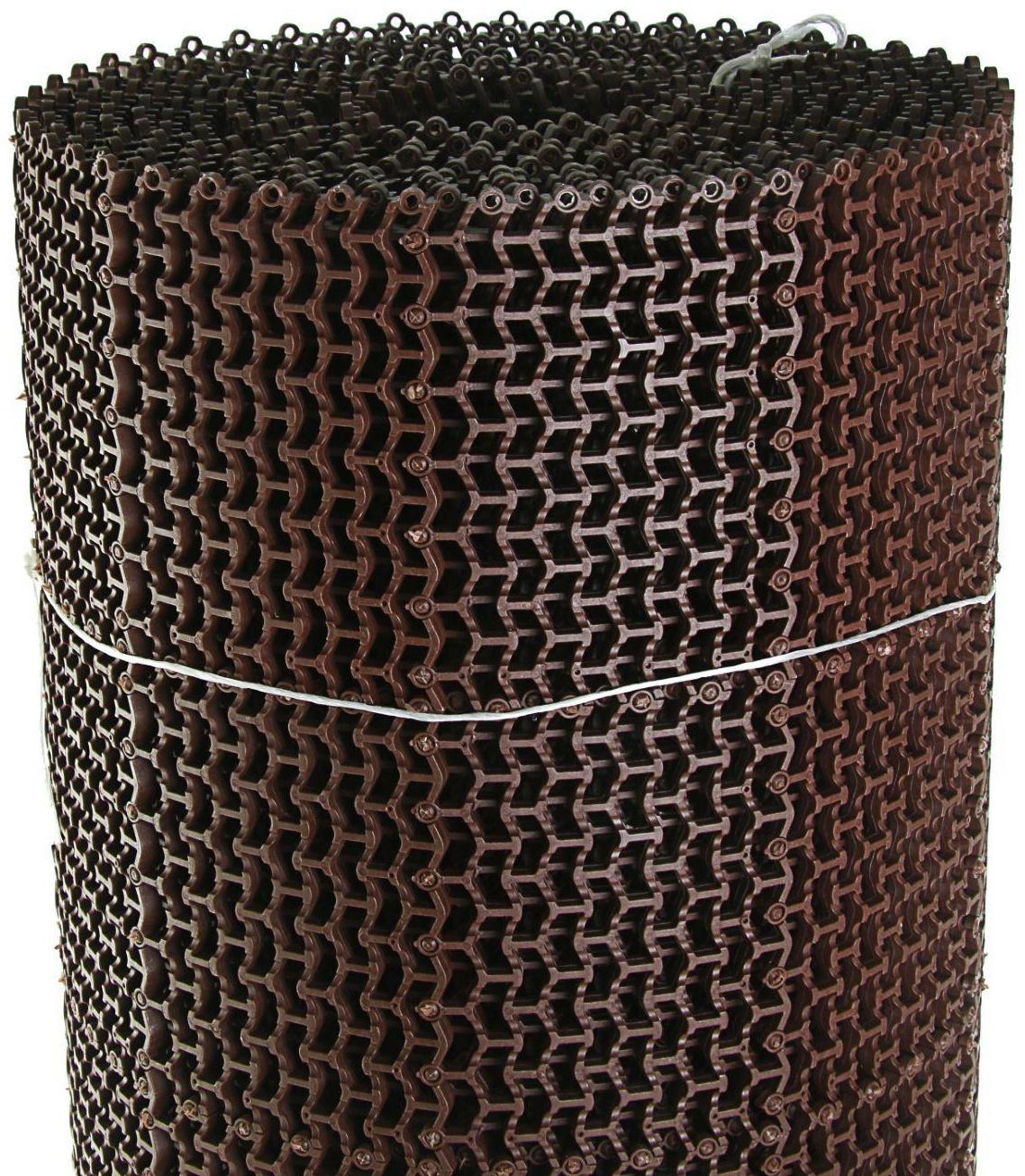 Покрытие ковровое щетинистое без основы «Волна», 1×10 м, сегмент, цвет коричневый