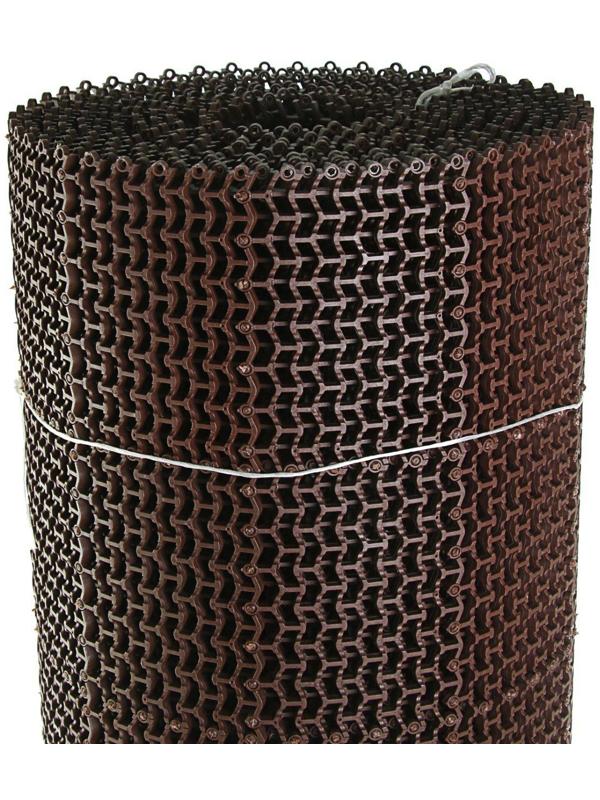 Покрытие ковровое щетинистое без основы «Волна», 1×10 м, сегмент, цвет коричневый