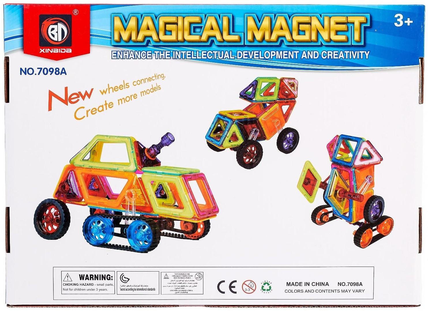 Конструктор магнитный «Магический магнит», 98 деталей