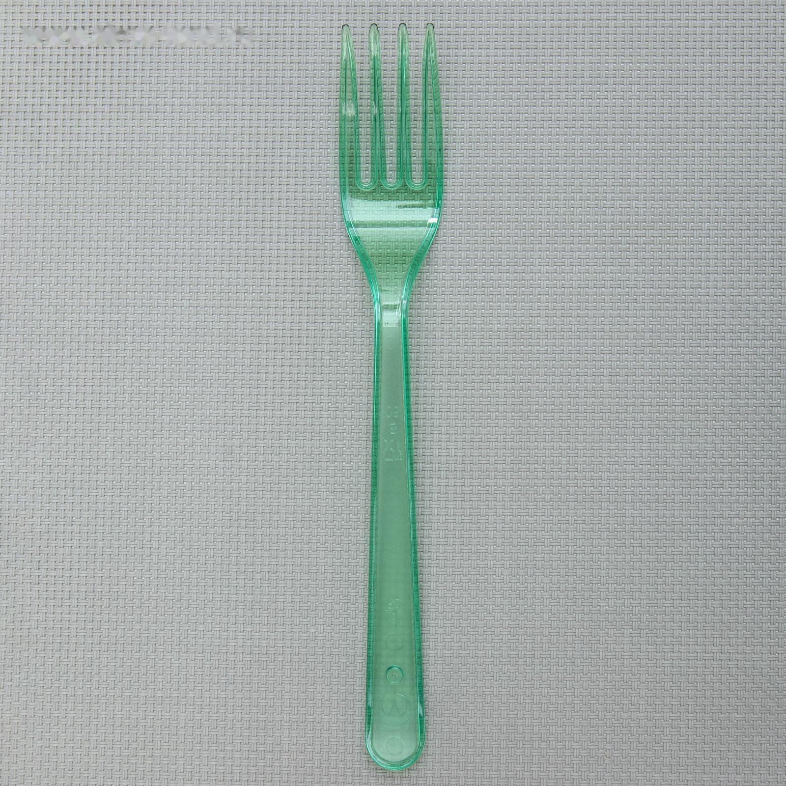 Набор одноразовых вилок 18 см, 10 шт, цвет салатовый