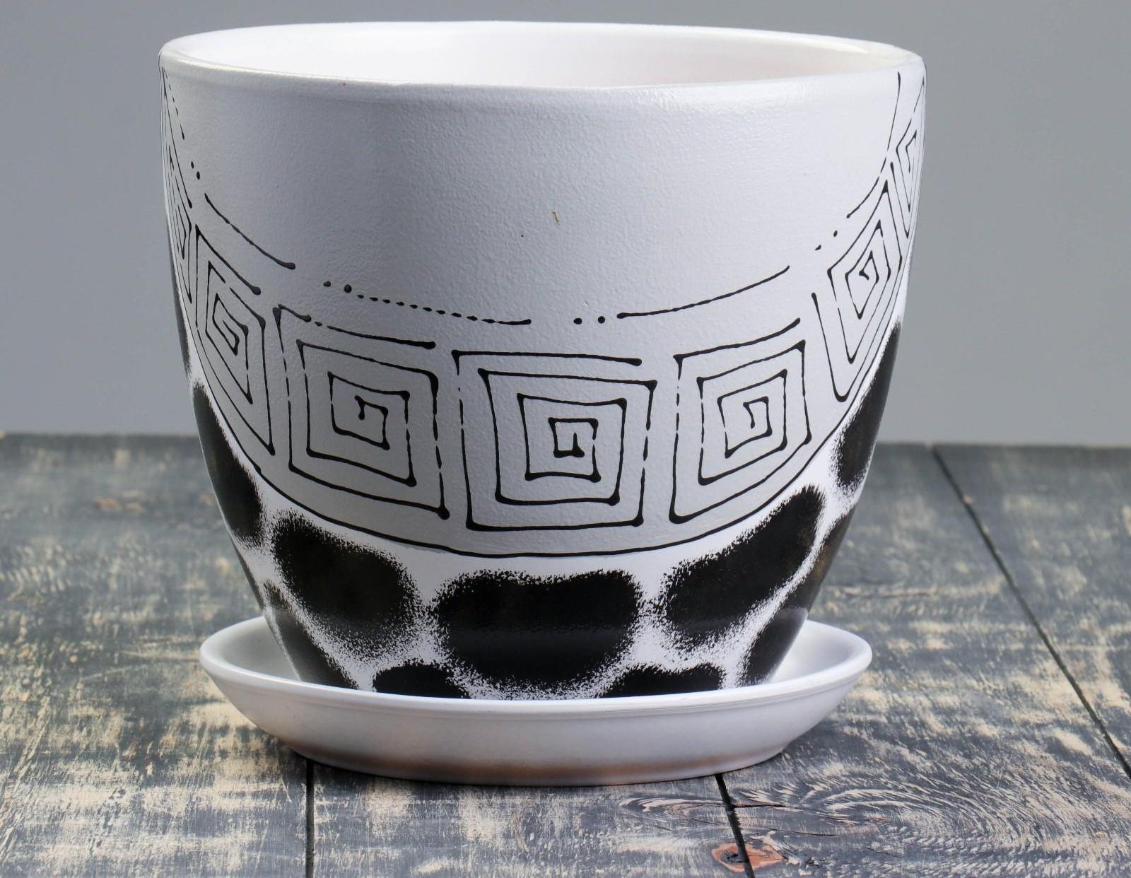 Горшок цветочный с подставками Леопард 5л