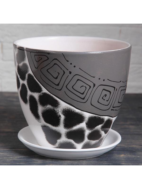 Горшок цветочный с подставками Леопард 5л