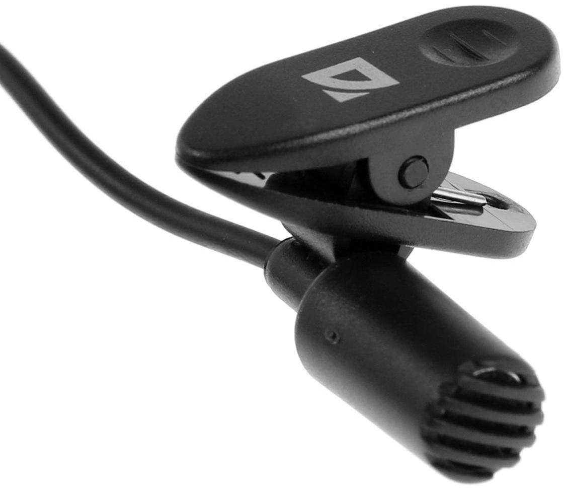 Микрофон Defender MIC-109, компьютерный, на прищепке, кабель 1.8 м, черный