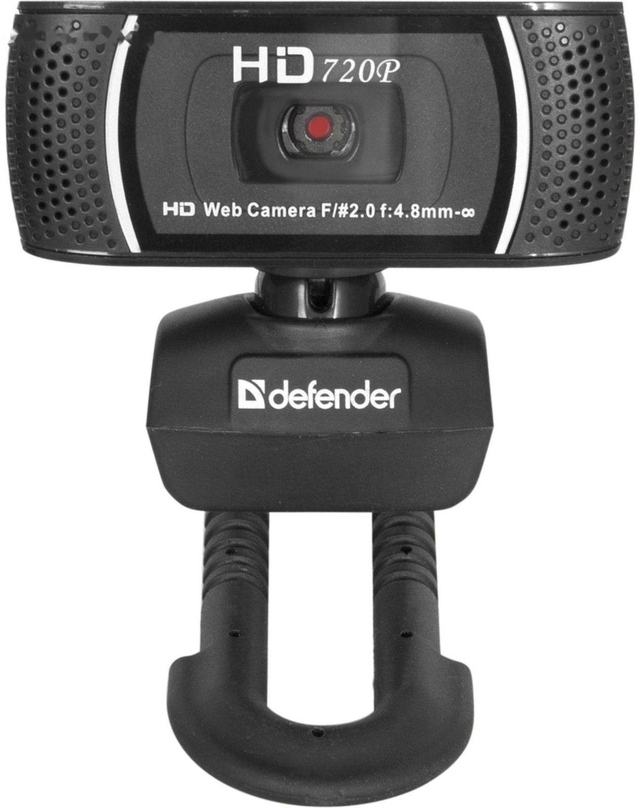 Веб-камера Defender G-lens 2597, 2 МП, 1280 х 720, HD720p, черная