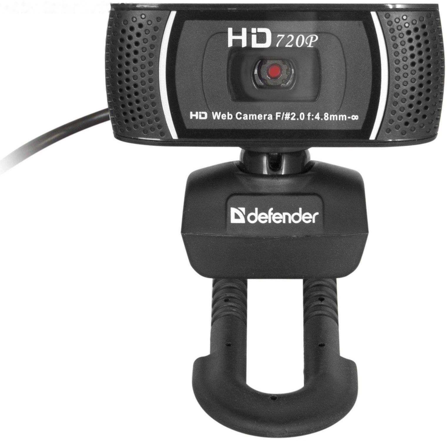 Веб-камера Defender G-lens 2597, 2 МП, 1280 х 720, HD720p, черная