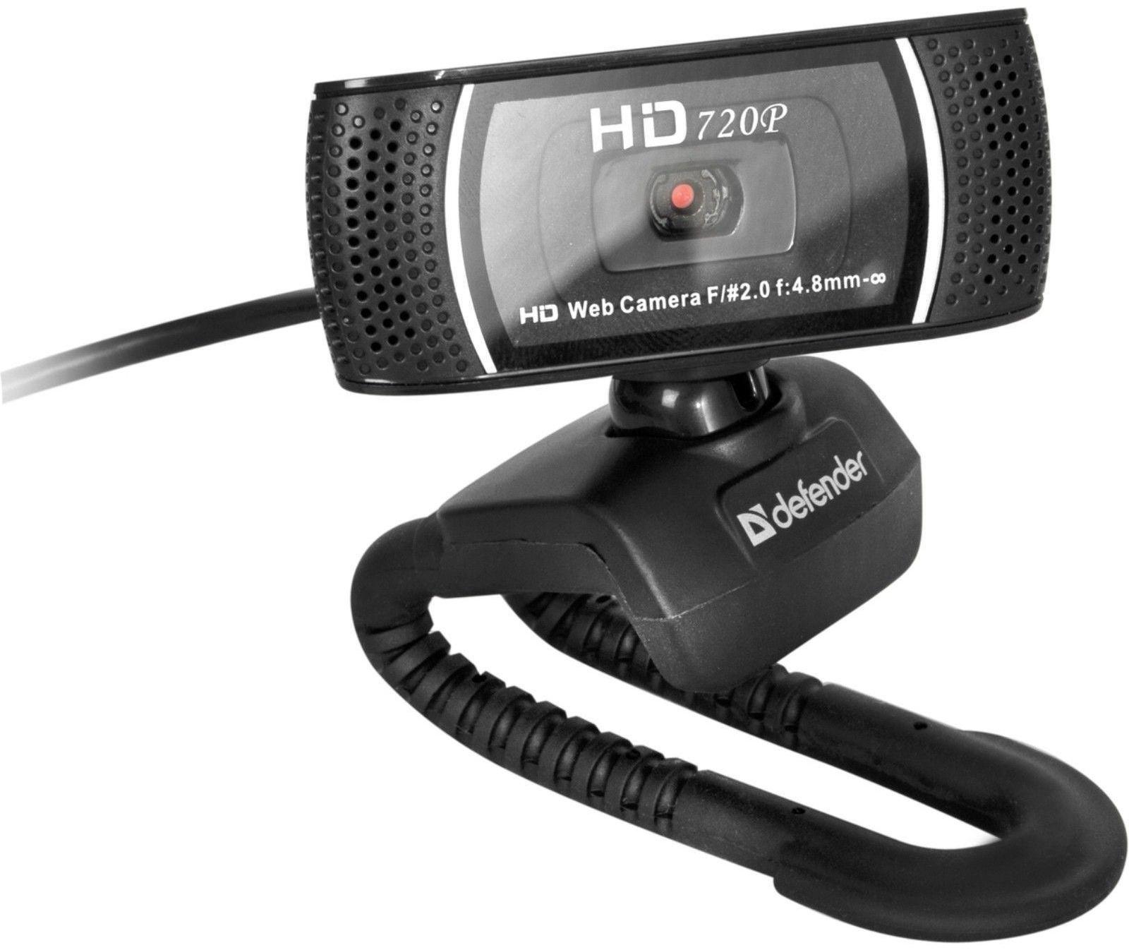 Веб-камера Defender G-lens 2597, 2 МП, 1280 х 720, HD720p, черная