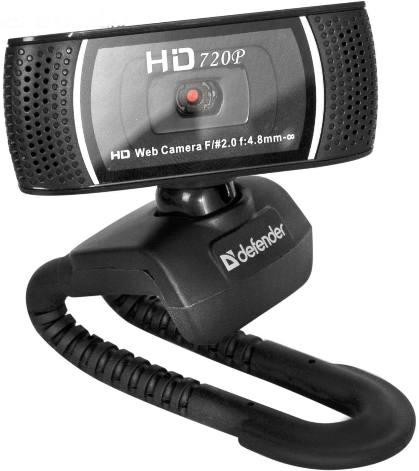 Веб-камера Defender G-lens 2597, 2 МП, 1280 х 720, HD720p, черная