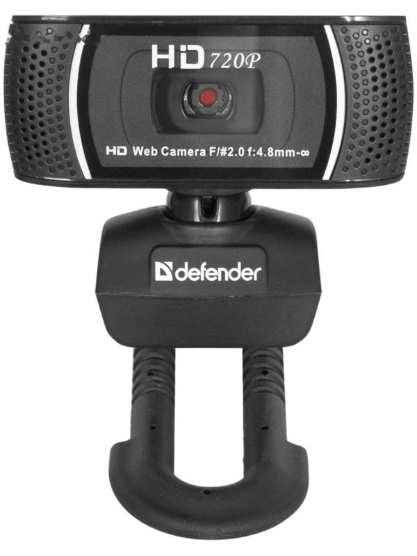 Веб-камера Defender G-lens 2597, 2 МП, 1280 х 720, HD720p, черная