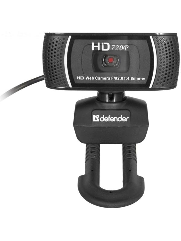 Веб-камера Defender G-lens 2597, 2 МП, 1280 х 720, HD720p, черная