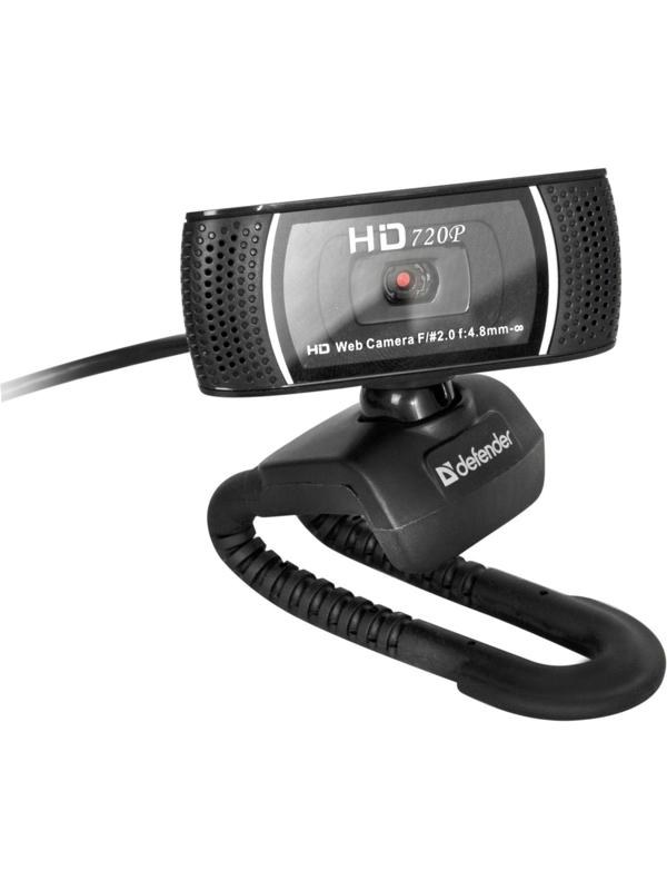 Веб-камера Defender G-lens 2597, 2 МП, 1280 х 720, HD720p, черная
