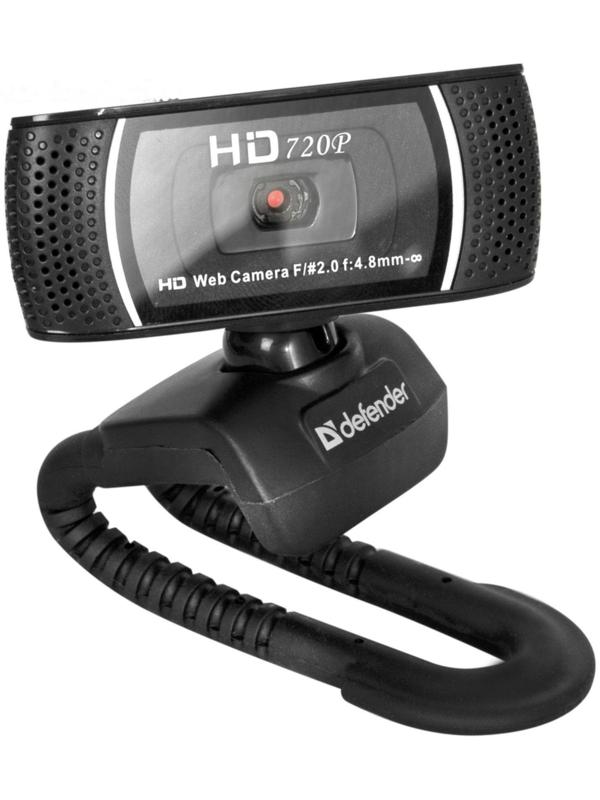 Веб-камера Defender G-lens 2597, 2 МП, 1280 х 720, HD720p, черная