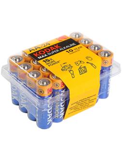 Батарейка алкалиновая Kodak Max, AA, LR6-24BOX, 1.5В, бокс, 24 шт.