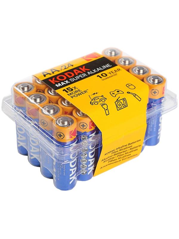 Батарейка алкалиновая Kodak Max, AA, LR6-24BOX, 1.5В, бокс, 24 шт.