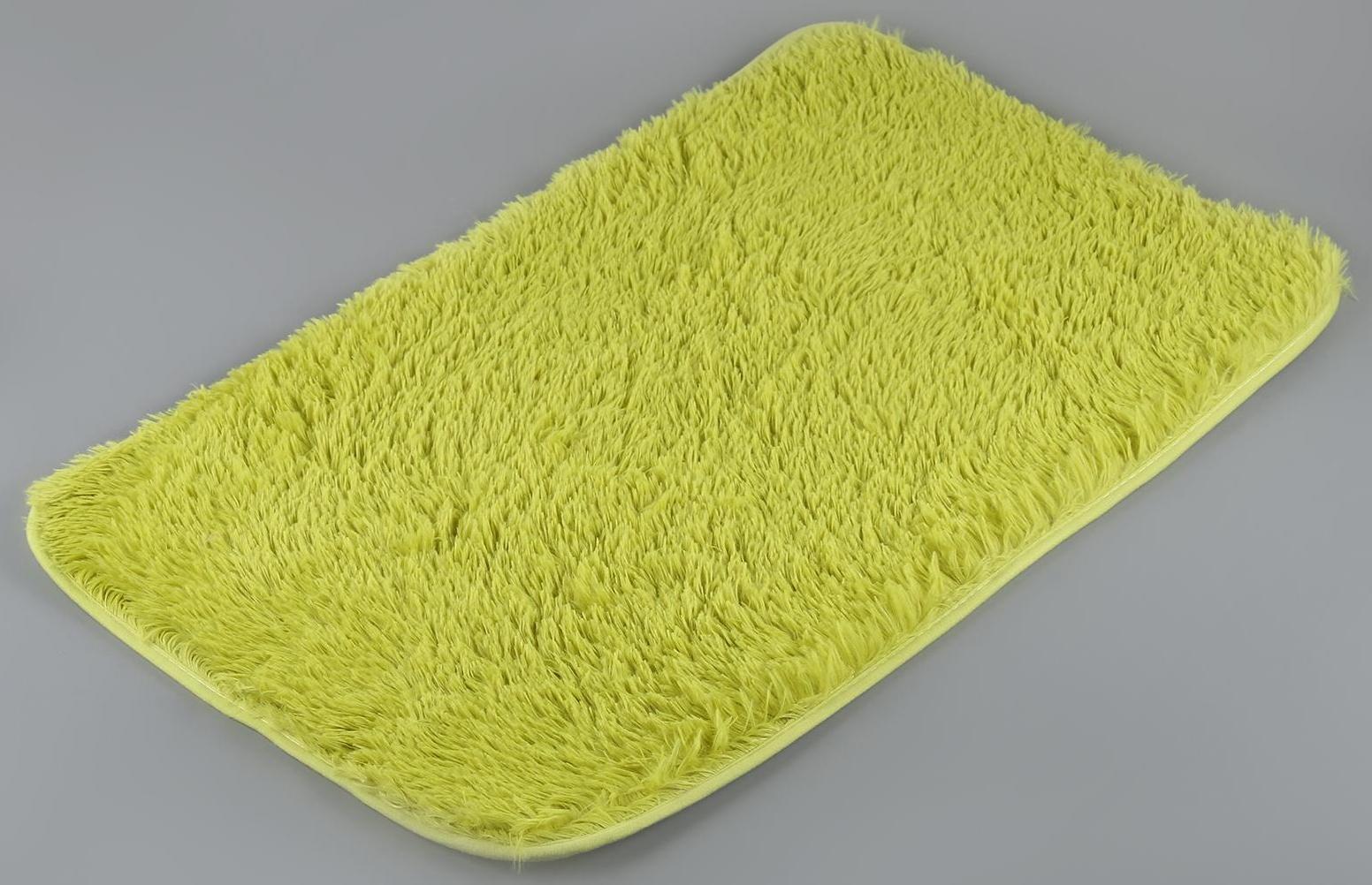 Набор ковриков для ванной и туалета Доляна «Пушистик», 2 шт: 40×50, 50×80 см, цвет зелёный