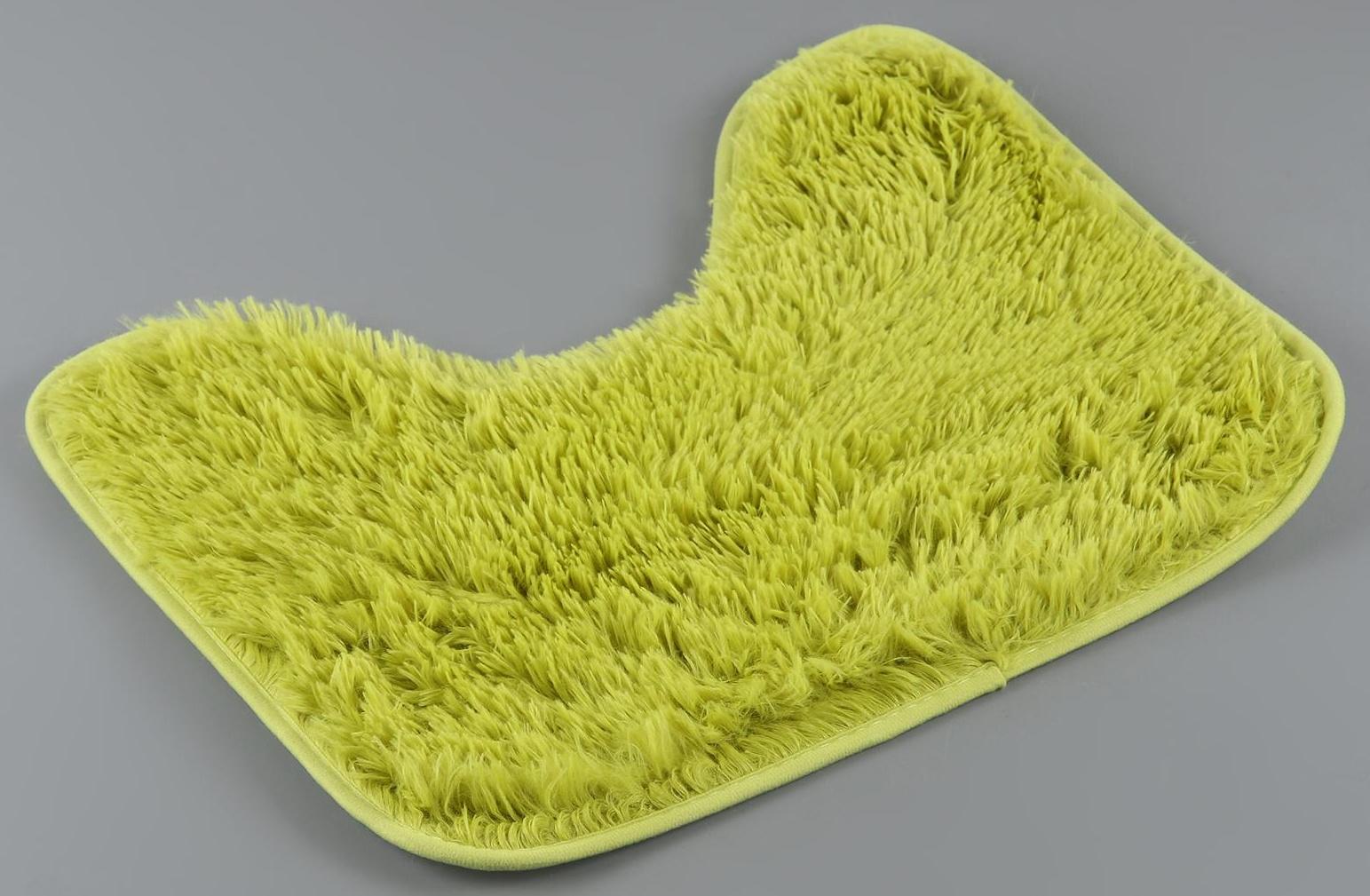 Набор ковриков для ванной и туалета Доляна «Пушистик», 2 шт: 40×50, 50×80 см, цвет зелёный