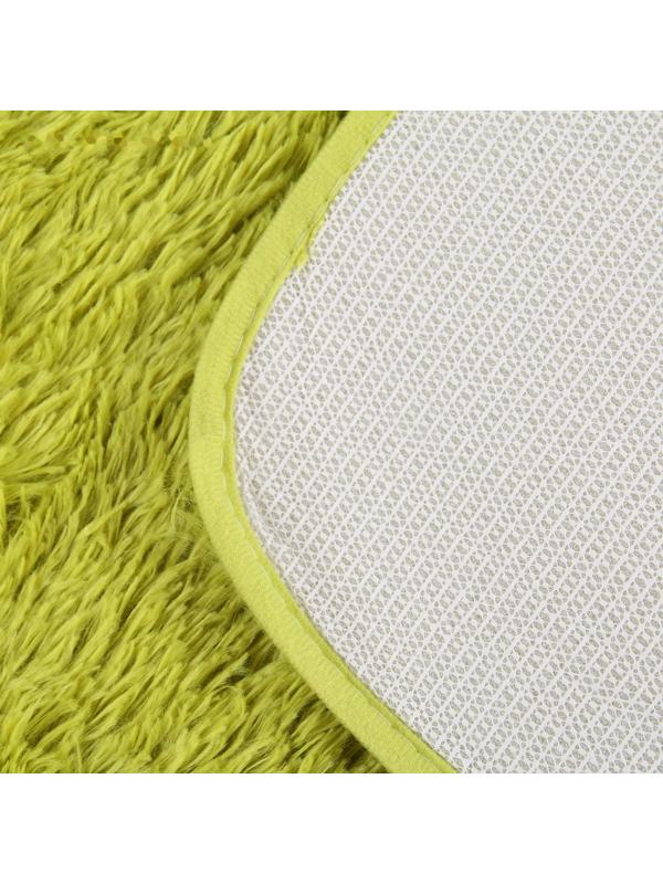 Набор ковриков для ванной и туалета Доляна «Пушистик», 2 шт: 40×50, 50×80 см, цвет зелёный