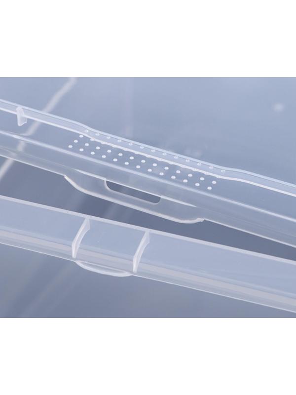 Ящик для хранения с крышкой 25 л, 53×37×18 см, цвет прозрачный