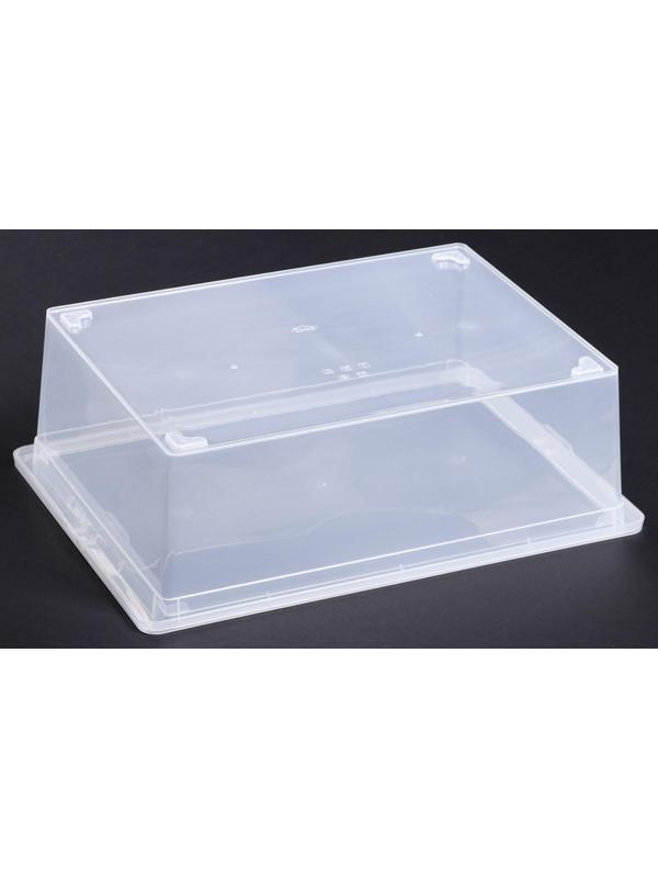Ящик для хранения с крышкой 25 л, 53×37×18 см, цвет прозрачный