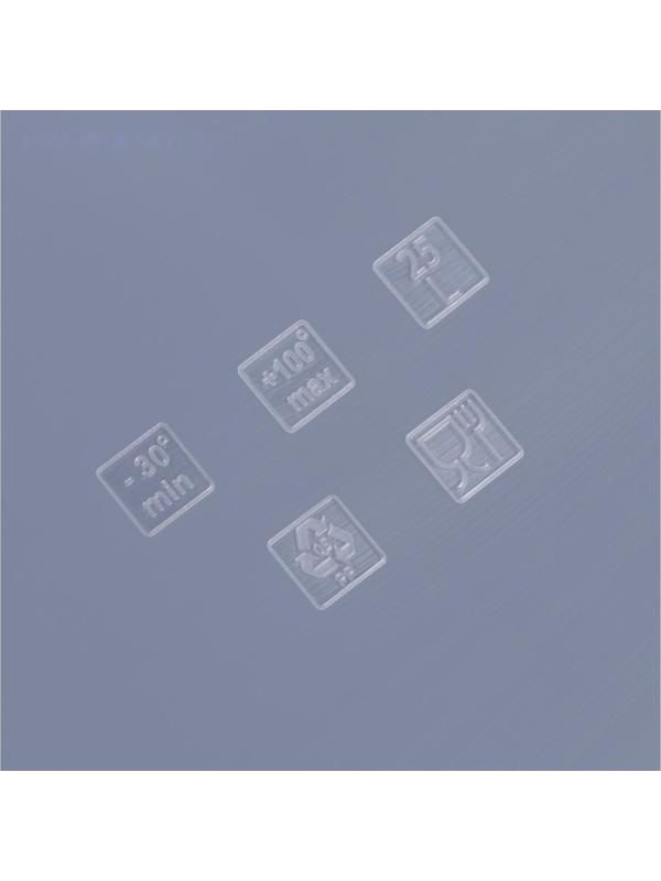 Ящик для хранения с крышкой 25 л, 53×37×18 см, цвет прозрачный