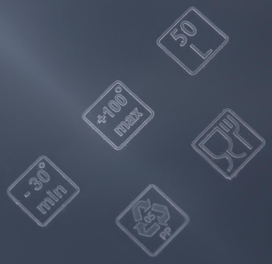 Ящик для хранения с крышкой, 50 л, 53×38×30 см, цвет прозрачный