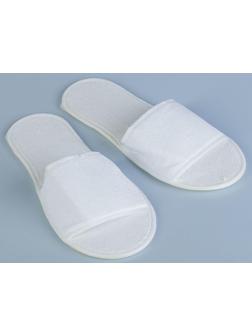 Тапочки одноразовые, махровые, хлопчатобумажные, белые