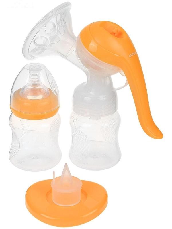 Молокоотсос ручной Maman LS-A06  3 предмета: бутылочка,соска и сменные вкладыши