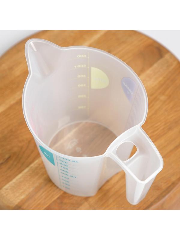 Кувшин мерный, 1 л, цвет прозрачный