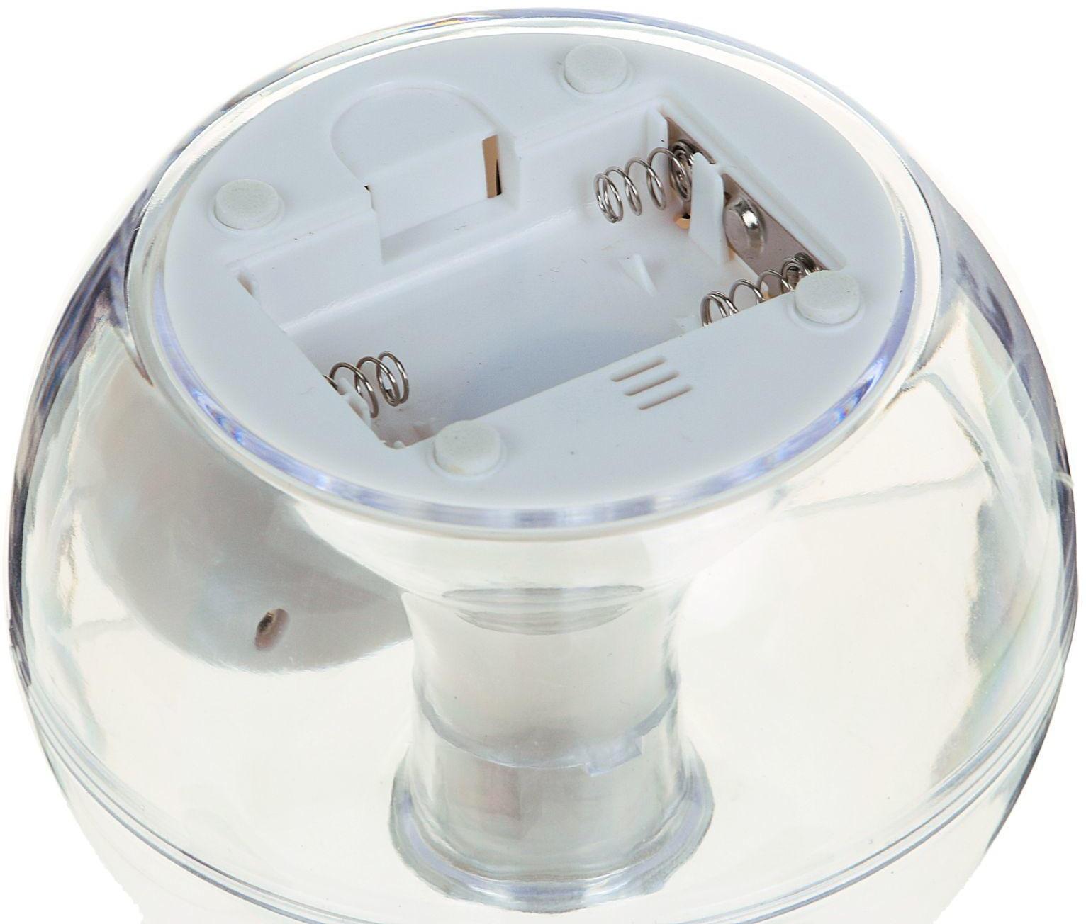 Будильник Luazon LB-06, 7 цветов дисплея, 6 мелодий, прозрачный